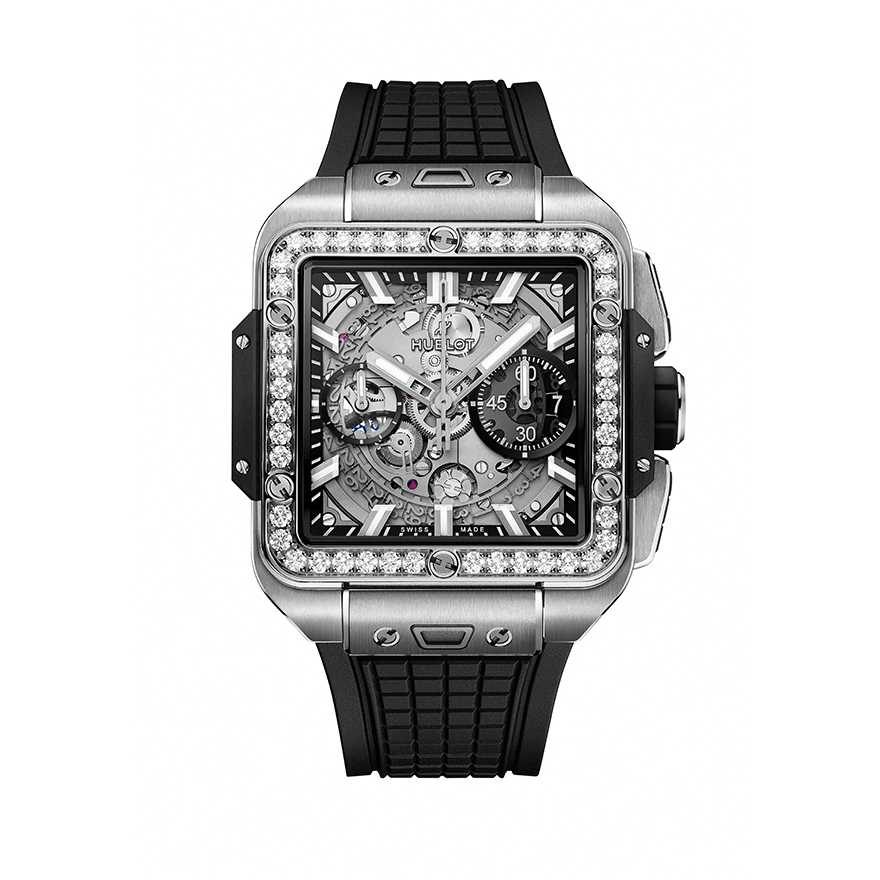 Hublot Square Bang Unico Titanium Diamonds 42mm | 821.NX.0170.RX